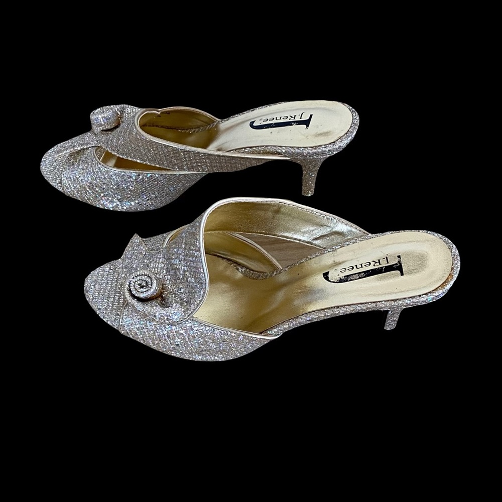 J.Renee Opened Toe Heels Mules,Size8.5.